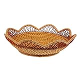 LABRIMP Runder Geflochtener Aufbewahrungskorb aus Stabilem Material Vielseitiger Brotkorb und...