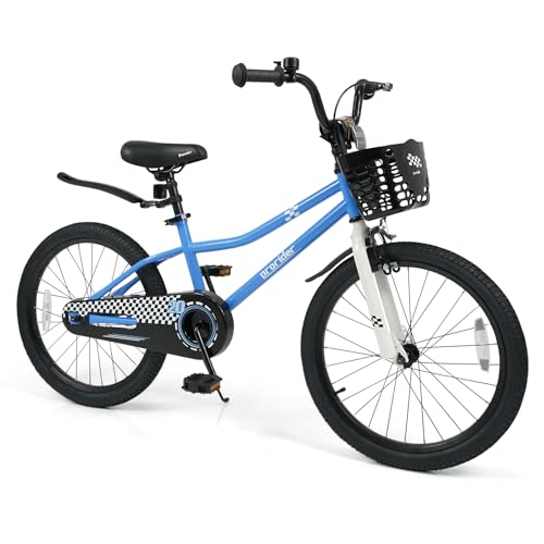 Image of BABY JOY Kids Bike, 12 14 16 18 Inch Boys Girls Bike for 3-8 Years w /Training Wheels, 20 Inch Children Bicycle for 8+ Teens w /Kickstand, Handbrake, Coaster Brake & Removable Basket, Sporty Bicycle