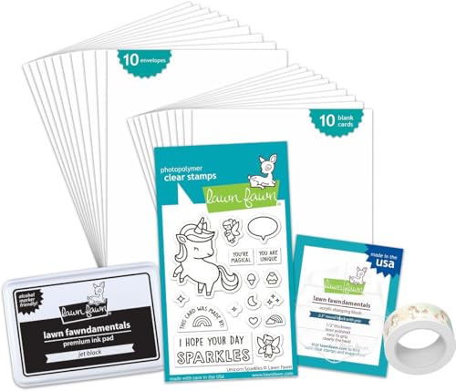 Lawn Fawn LF3637 Unicorn Sparkles Kids Cardmaking Kit