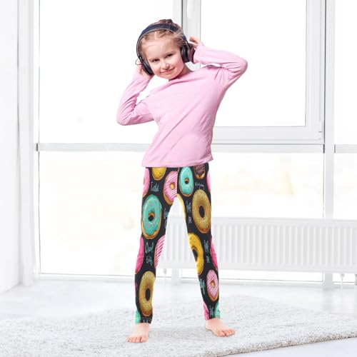 Bolaz Toddler Girls Leggings Printed Yoga Pants Leggings Yellow Pink Green Donut for Kids4