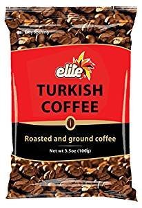 Elite Turkish Coffee Roasted And Ground Coffee 3.5 Oz. Pack Of 6.6