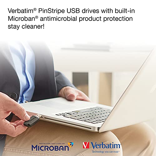Verbatim 8GB Pinstripe USB Flash Drive - Black - Image 5