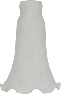 Lily Flower Blown Glass Lampshade, Tiffany Style Tulip Replacement for Table & Floor Lamps - Opening I.D. 1.06 Inch by O.D. 1.57 Inch