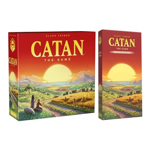 CATAN Board Game + 5-6 Player Expansion Bundle - Strategy Game for Families & Adults, Trade Build Settle, Extended Player Count Party Game, Ages 10+, 3-6 Players