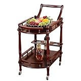 ● Praktisches Design: Praktisches Weinregal und Leitplanke, damit die Flasche nicht herunterfällt; 360 ° Universalrad, schön und praktisch; geschwungene Ecke, schöner und sicherer Raum