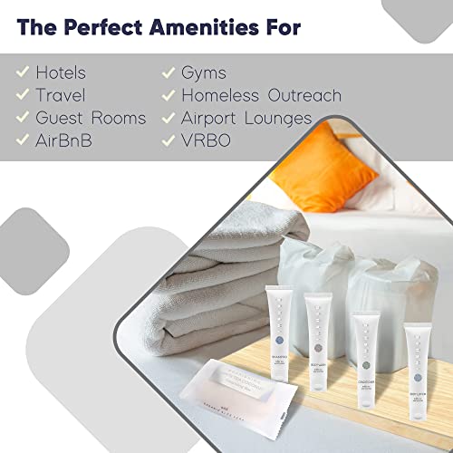 Infuse White Tea And Coconut Hotel Soaps And Toiletries Bulk Set | Kit For Hotels | 1Oz Shampoo & Conditioner, Body Wash, Lotion & 1.25Oz Bar Soap | Travel Size Toiletries 75 Pieces #TOP1
