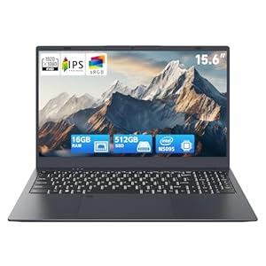 Computadora portátil de 15.6″, 16 GB de RAM 512 GB SSD (hasta 2 TB), procesador N5095 (4 núcleos, hasta 2.9 GHz), Win11 Pro, pantalla FHD de 1080P, huella digital, KB retroiluminada, Wi-Fi 5