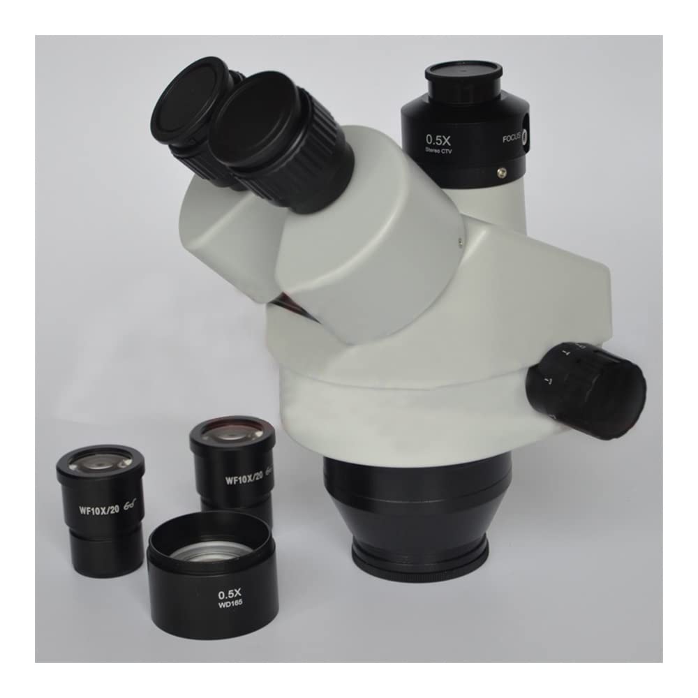 Mikroskop-Zubehör, 3,5 x 45 x Simul-Fokal, Trinokular-Zoom-Stereo-Mikroskopkopf, Haltbarkeit und zuverlässige Leistung (Größe: 0,35 x CTV)