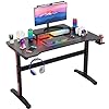 PayLessHere 47 Inch Gaming Desk T-Shaped Computer Desk Racing Style Gamer Table with Cup Holder & Headphone Hook Office Desk Modern Workstation for Home Office & PC Gaming Setup