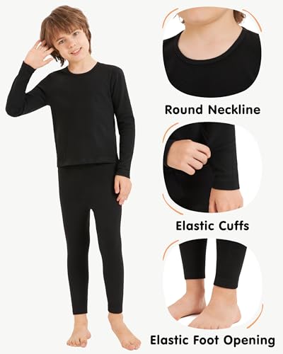 Toddler Thermal Underwear Set Kids Long Johns Base Layer Winter Top and Bottom Set for Boys Girls3