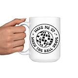 Wake Me When the Ball Drops” Mug – New Year's Eve Coffee Cup (Black and White)