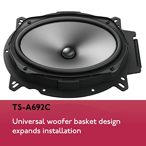 Pioneer Ts-A692C A Series 6" X 9" 450 W Max Power, Carbon/Mica-Reinforced Impp Cone, 20Mm Pi Tweeter - Component Speakers (Pair),Gray #TOP4
