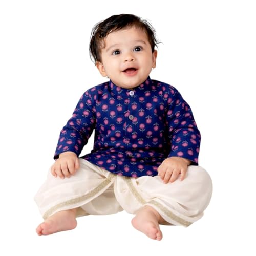 Simple and Stylish Outfit Ideas for Ganesh Pandal 2025 4 Infant Kids Dhoti Kurta Set | Cotton Traditional Ethnic Wear for ...
