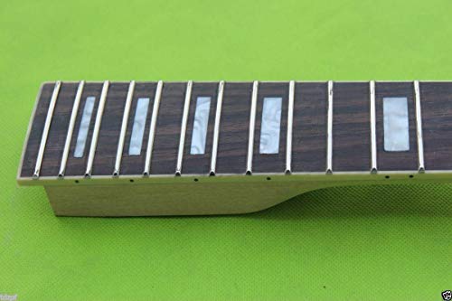 Yinfente Guitar Neck 22 Fret 24.75 Inch Electric Guitar Rosewood Guitar Fretboard Binding Headstock Block Inlay #TOP3