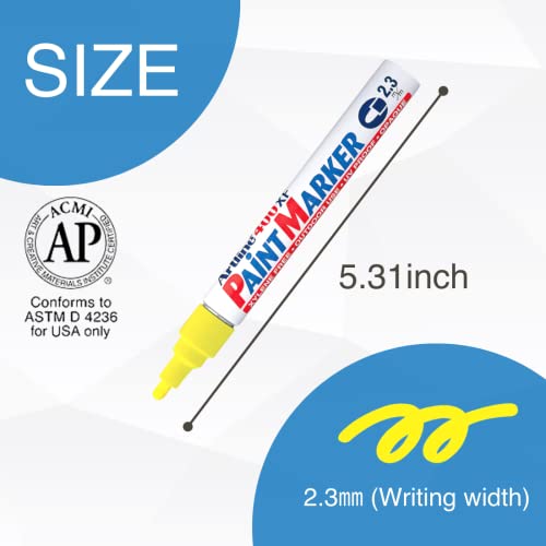 Artline Paint Markers, Industrial Pro Use, For Any Surface, Permanent Yellow, 2.3 Mm, 12 Pack (Ek-400) #TOP3