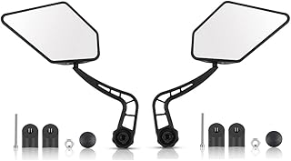 HUIOP Espelho Retrovisor de Bicicleta Mini Espelho Retrovisor para Estrada Bicicletas Inquebrável Retrovisor Giratório Retrovisor Lateral de Segurança Espelho Lateral de Segurança