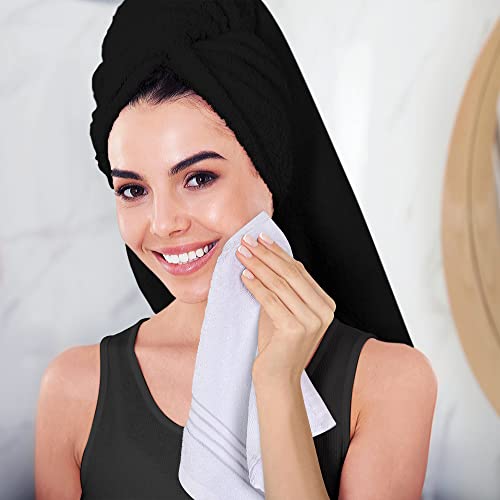 Utopia Towels - Luxury Wash Cloths Set (12 x 12 Inches) 600 GSM 100% Cotton Ring Spun, Highly Absorbent and Soft Feel Washcloths for Bathroom, Spa, Gym, and Face Towel (White) (216 Pack)