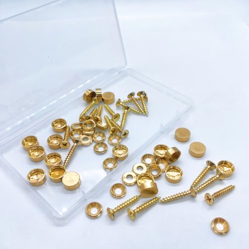 20 piezas tornillos decorativos de latón con tapas 12mm miniatura 3