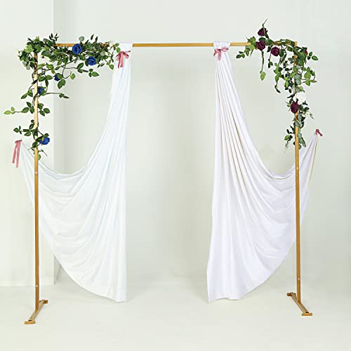 Efavormart 8Ft X 8Ft Gold Metal Wedding Arch, Photo Booth, Ceremony Backdrop Stand - 100 Lbs Capacity #TOP7