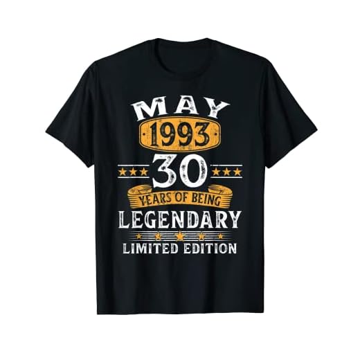 Nacido En Mayo 1993 Vintage 30 Años Regalo Hombre Mujer Camiseta