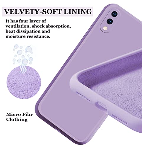 Image of A rtistque Liquid TPU Silicone Matte Shockproof Flexible with Camera Protection Soft Back Cover Case for Samsung Galaxy M10 - Purple