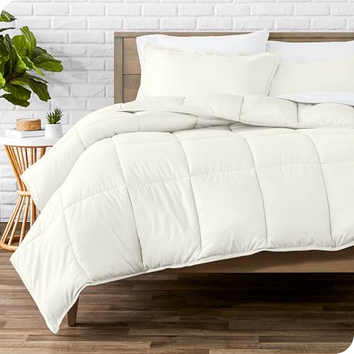 Bare Home Comforter Set - Queen Size - Ultra-Soft - Goose Down Alternative - Premium 1800 Series - All Season Warmth (Queen, Cream)