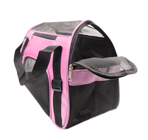 Image of Pet Carrier Bag,Small Cat Carrier Kitten Puppy little Dog Carrier for Travel Airline Approved Small Animal (Pink, S)