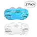 Anti Snore Devices, Mulan Snoring Solution 2 Pack Snore Stopper Nose Vents Aid Air Purifier for Women Men Snoring Noise Canceling Breathing Aid (Blue and White)
