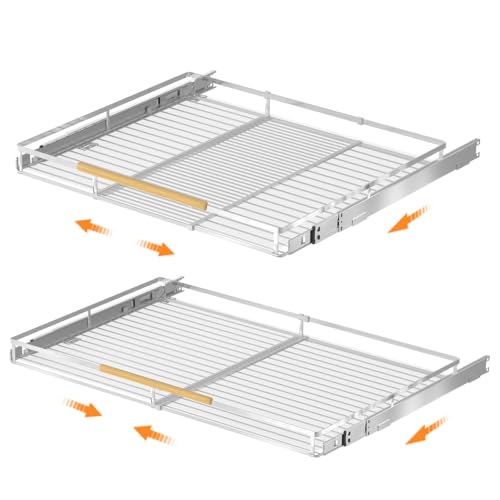 Slideep Large Pull Out Cabinet Organizer, Heavy Duty Slide Out Pa...