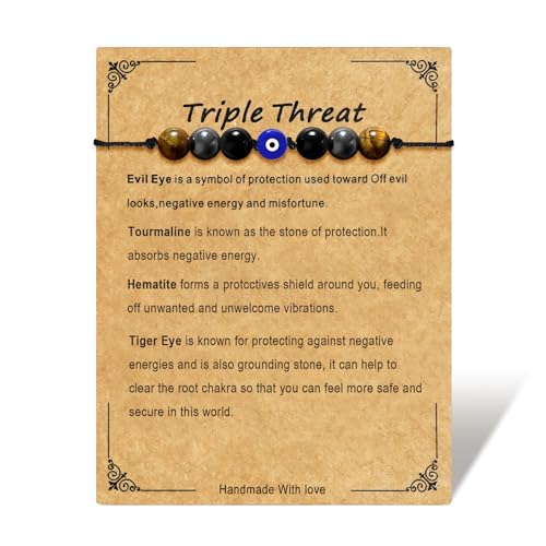 Evil Eye Bracelets Stress Anxiety Protection Bracelets for Women Men Anxiety Relief Item Gifts