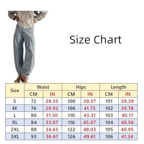 Women Mid Waist Baggy Washed Pants Fashion Pleated Wide Leg Jeans with Pockets3