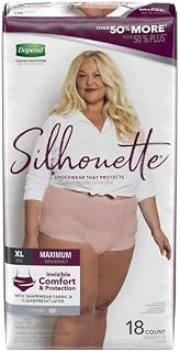 Depends Silhouette, Underwear That Protects, Size Small, Pink, 26 Count, Maximum Absorbancy