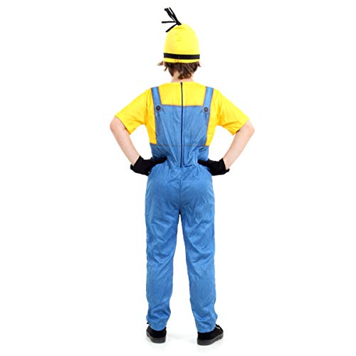 Fantasia Minions Masculino Infantil Sulamericana Fantasias Azul/Amarelo M 6/8 Anos
