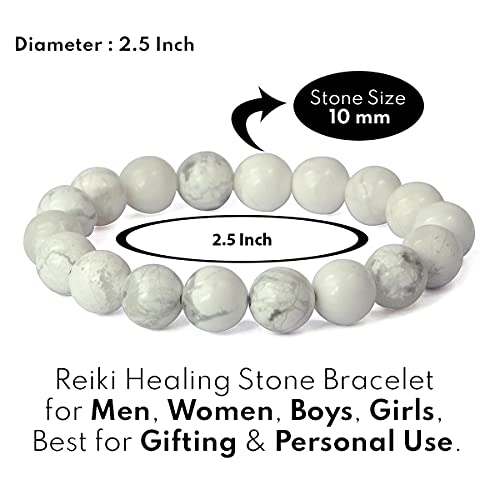 Image of Reiki Crystal Products Certified Natural Crystal Stone Round 10 mm Beads Bracelet for Men & Women | Reiki Charged Gemstone Jewellery Bracelet | Multiple Stone Variants Available