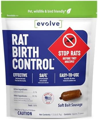 Evolve Rat Birth Control Soft Bait Sausages – 1.5 lbs