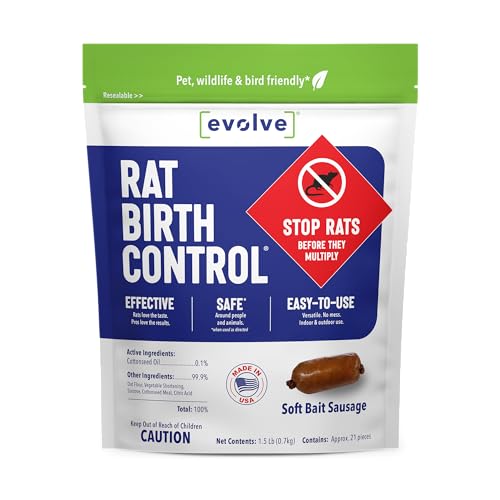 Evolve Rat Birth Control Soft Bait Sausages 1.5 lbs