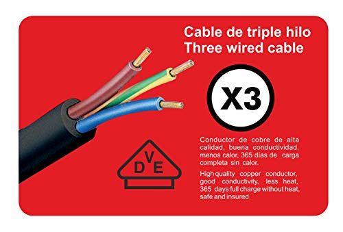 Enrollacables de 50m Silver Electronics con 4 tomas y potencia de 3000W para bricolaje 6