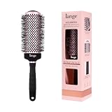 L'ANGE HAIR VolumePro Extra-Long Ceramic Ionic Round Brush, Black | For Blow Drying, Curling & Styling | Adds Volume, Reduces Frizz & Boosts Shine | Ideal for Extra-Long Hair (53mm)