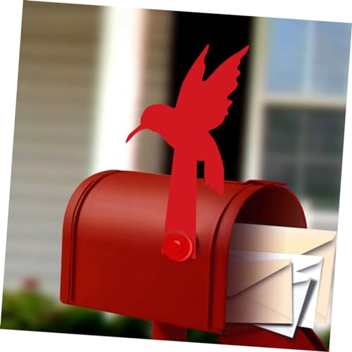 Image of BESTonZON Clan Master Email Decoration Red Mailbox Flag Replacement 9.45 Inch Decorative Mailbox Sign for Outdoor Garden Patio