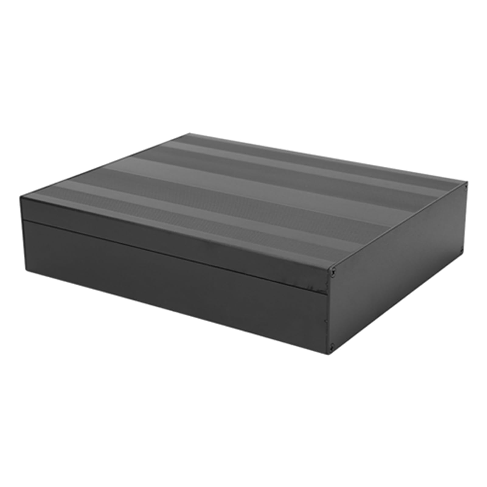 Skrzynka elektryczna PolyGen, aluminiowa obudowa typu dzielonego, 2 x 7 x 8,7 cala, matowe czarne wykończenie o grubości ścianki 1,25-1,5 mm do obudowy elektronicznej DIY