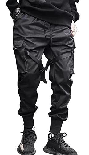 Streetwear Pantalon cargo Hip Hop pour homme et femme - noir - Taille S Cover