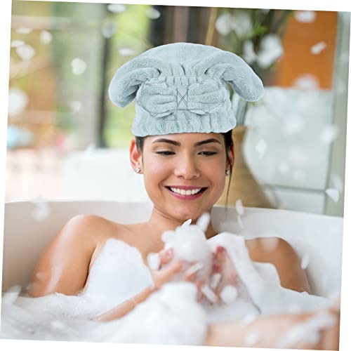 POPETPOP Touca De Banho Com Laço 7 Peças Turbante De Cabelo Secagem Rápida Touca De Toalha De Microf