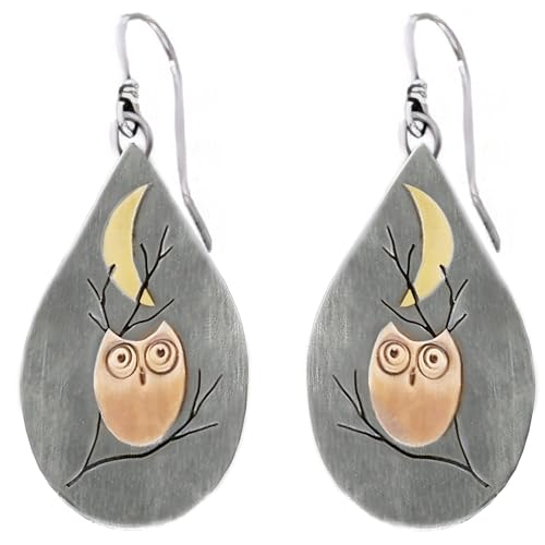 Boho Earrings, Statement Earrings, Teardrop Sunflower Earrings, Dangle Ethnic Earrings
