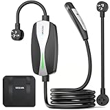 SEGUMA Level 1/2 Tesla Charger, ETL Certified 12A/16A, 25ft Cable, Dual Voltage 240V NEMA 6-20 Plug & 120V NEMA 5-15 Adapter, NACS Connector, Portable Home Electric Car EV Charger for Tesla Y/X/3/S