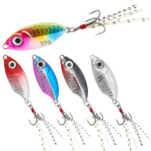 Fishing Jigs Spoons Lures, Metal Long Casting Jigging Spoon Lure