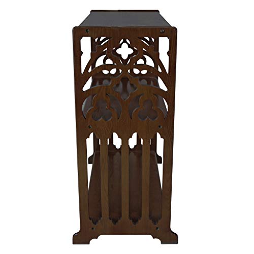 Design Toscano St. Thomas Aquinas Gothic Wooden Bookshelf #TOP2
