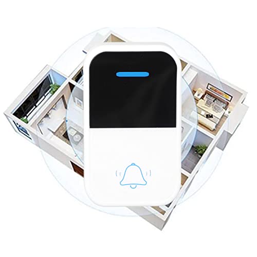 Campainha Sem Fio, Campainha Sem Fio Branca de Longo Alcance para Escritório (Plugue EUA 100‑230 V)