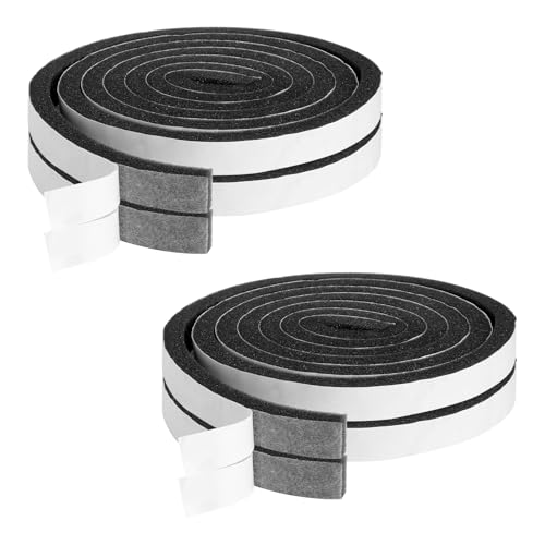 4 Rouleaux Bande d'Étanchéité Adhésive, 15mm x 10mm Mousse Isolante 8m Longueur Joint Porte Fenêtre Mousse Autocollante Étanche Isolation Phonique et...