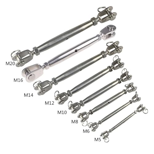 Tensores Quijada Cerrada Acero Inoxidable M6 para Cable de Tensión miniatura 3