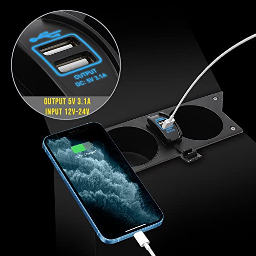 Portavasos con cargador USB para Chevrolet Camaro 1982-1992 miniatura 4